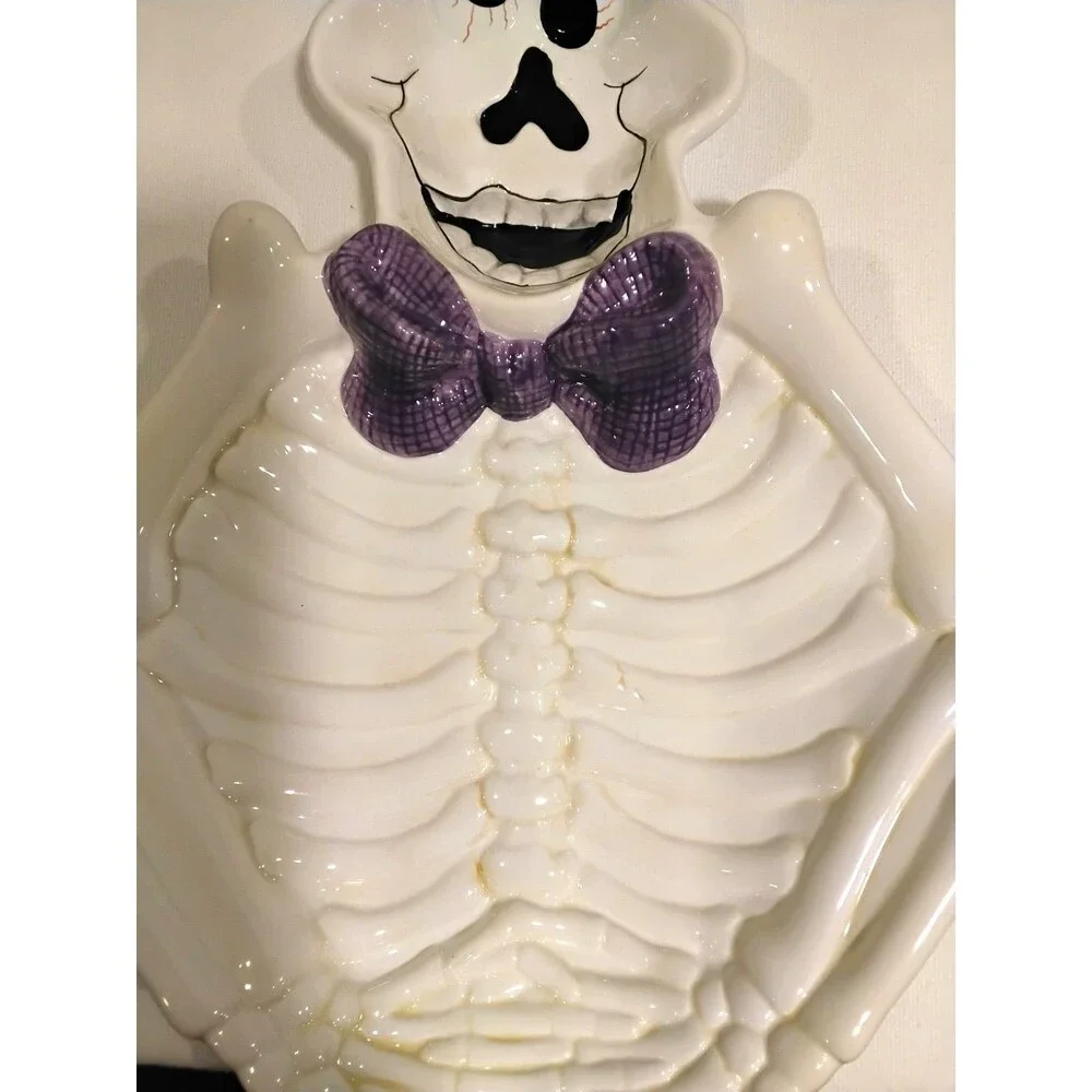 Halloween Theme Scull Serving Candy Ceremic Platter By Ganze